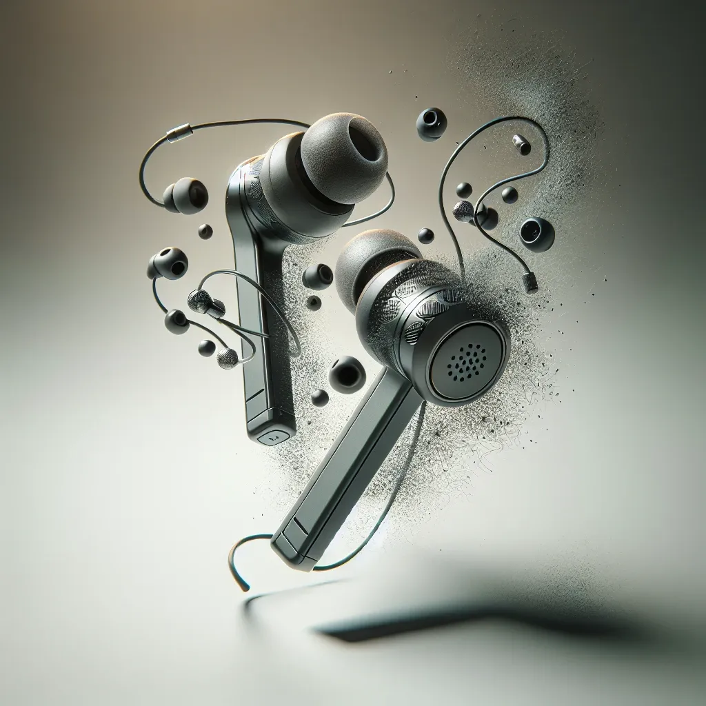 "Wireless earbuds by Garuda Sound showcasing advanced ANC technology, highlighting local innovation in audio design."