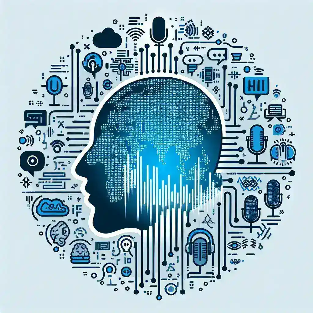 "Contoh interface teknologi pengenalan suara yang mengakomodasi berbagai logat bahasa Indonesia, menunjukkan integrasi sistem yang mendukung variasi dialek lokal."