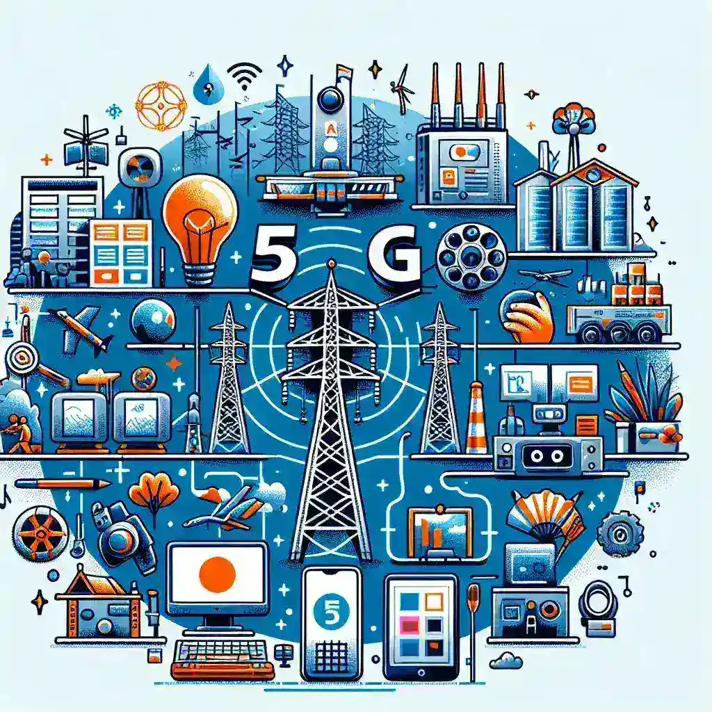 "Ilustrasi jaringan 5G di Indonesia, menunjukkan antena dan perangkat teknologi canggih yang mendukung perkembangan infrastruktur 5G dan dampaknya terhadap industri kreatif."