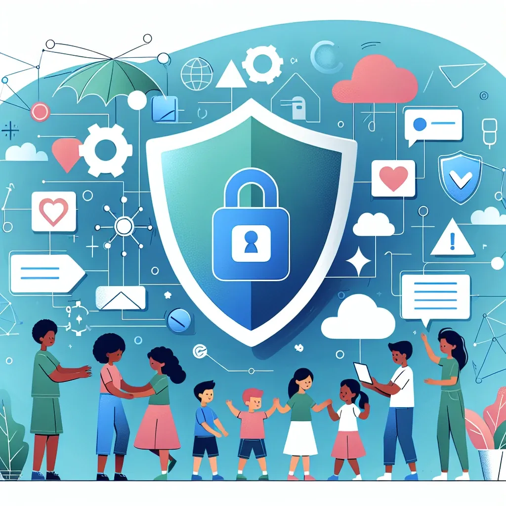 "Infographic illustrating new regulations set by Kominfo for the protection of children's data on digital platforms, highlighting key guidelines and measures."